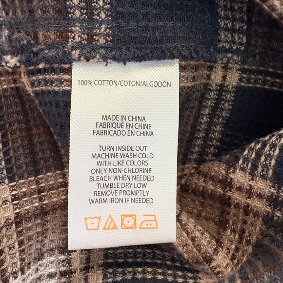 Wolverine Heavyweight Shirt Men's Large Brown Plaid Long Sleeve Button Down - Picture 6 of 8